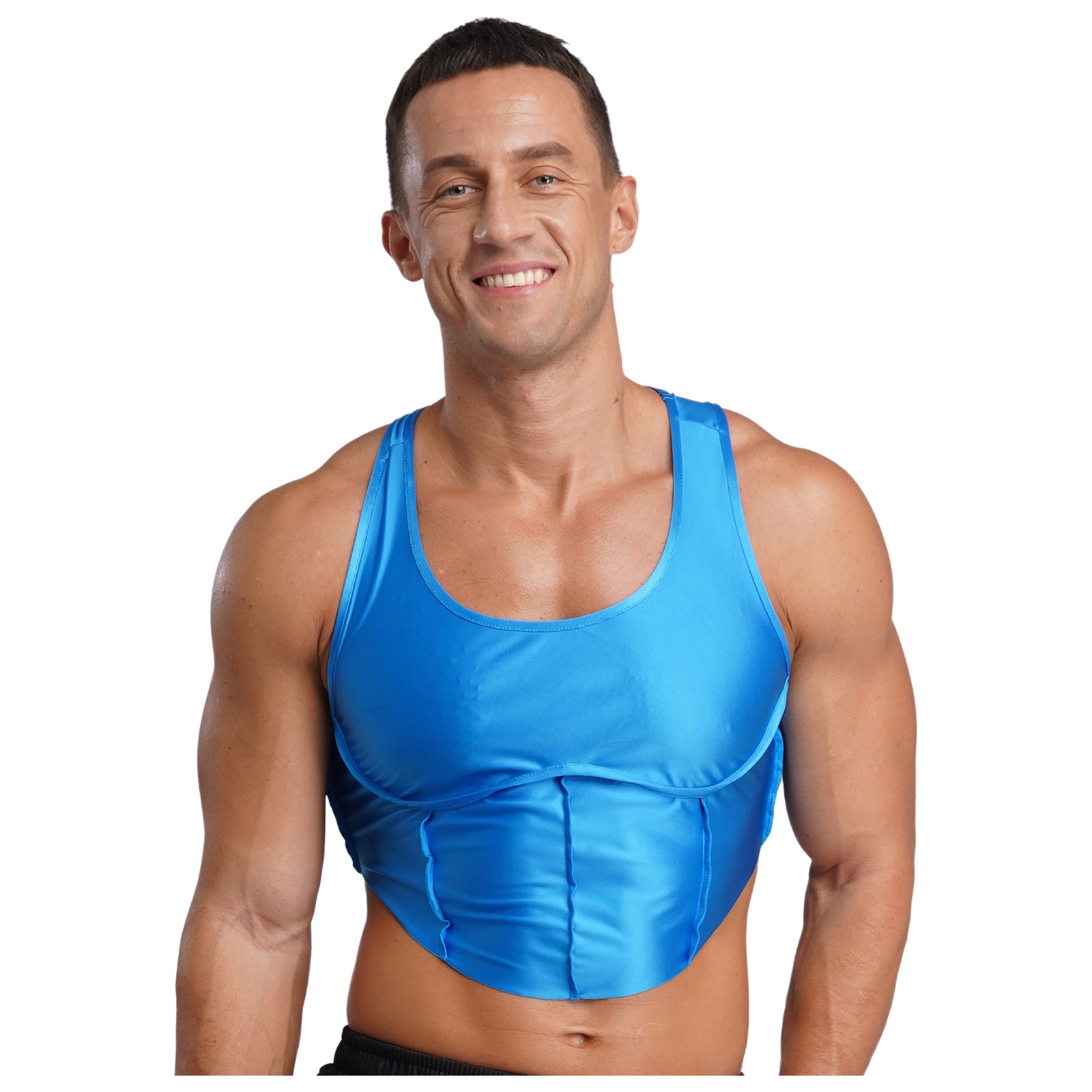 Mens Glossy Crew Neck Crop Tan – обзор и цена Undershirt Crew Neck