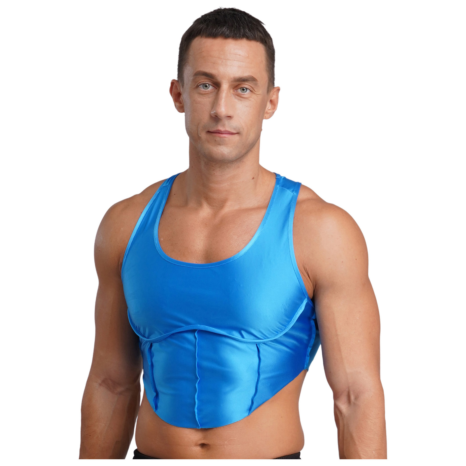 Mens Glossy Crew Neck Crop Tan – обзор и цена Undershirt Crew Neck