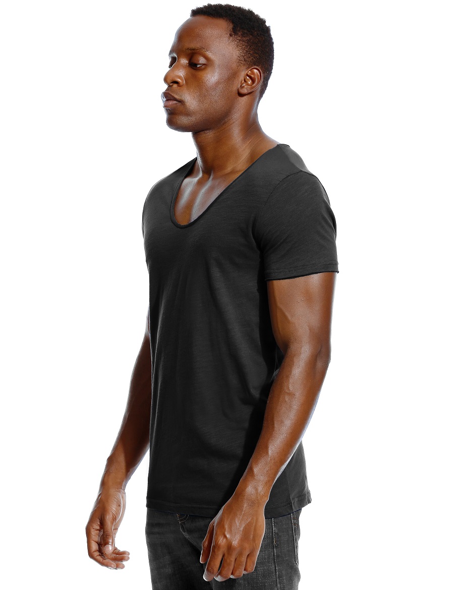 Scoop Neck T Shirt for Men Low – обзор и цена Undershirt Crew Neck