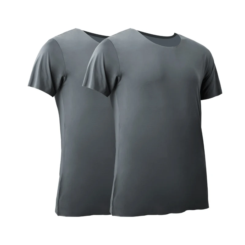 2PCS Men's Summer Ice Silk Sea – обзор и цена Undershirt Crew Neck