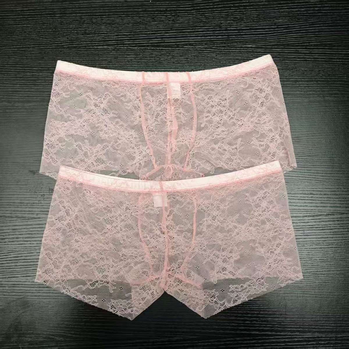 2PCS PACK Man's Pink Lace Brie – обзор и цена Boxer Brief Pack Cotton