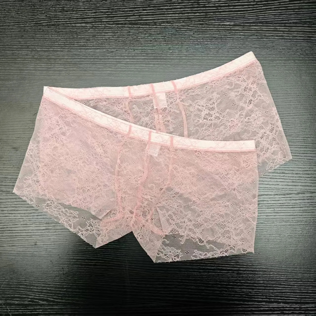 2PCS PACK Man's Pink Lace Brie – обзор и цена Boxer Brief Pack Cotton
