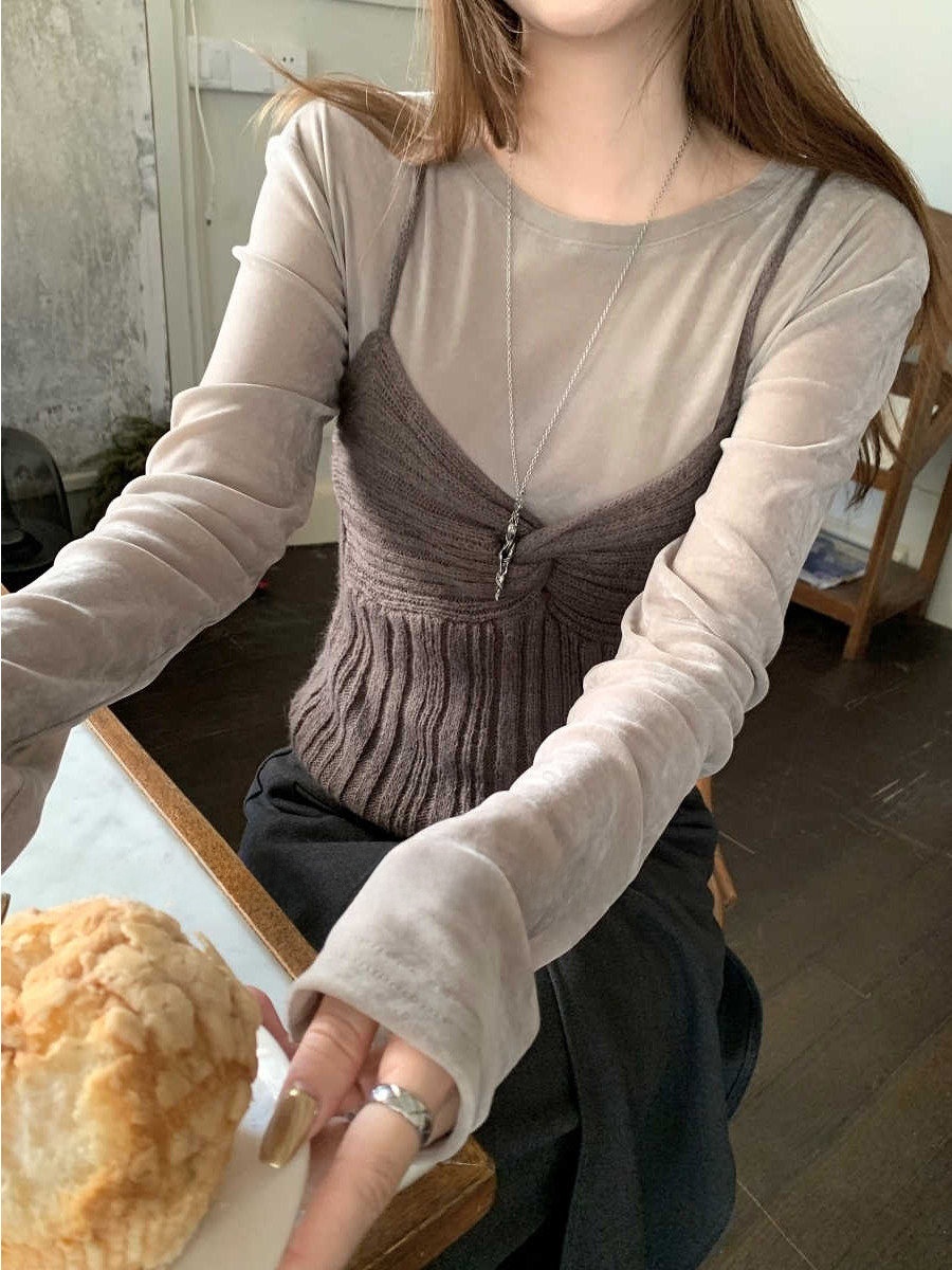 Korean Ambient Knitted Long Sv – обзор и цена Base Layer Top