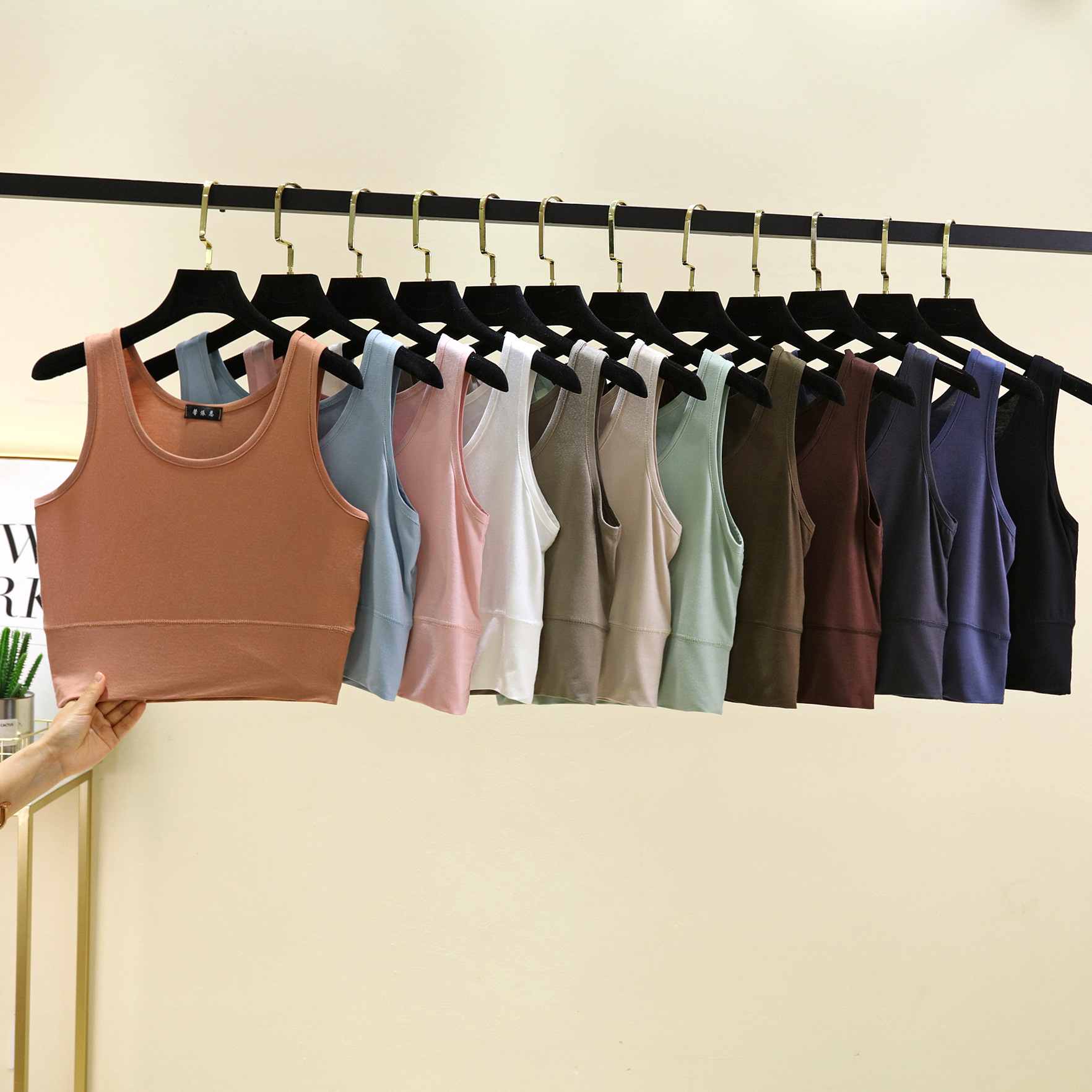 Modal O Neck cropped top Elast – обзор и цена Sleeveless Undershirt