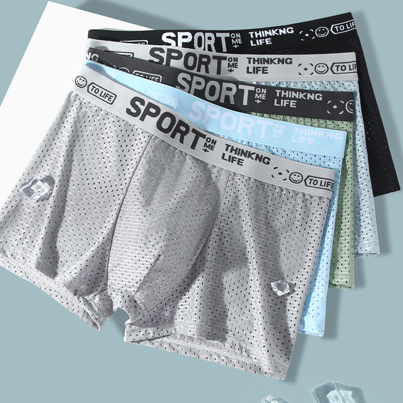 5pcs Men's Sexy Ice Silk Mesh  – обзор и цена Mesh Sport Boxer