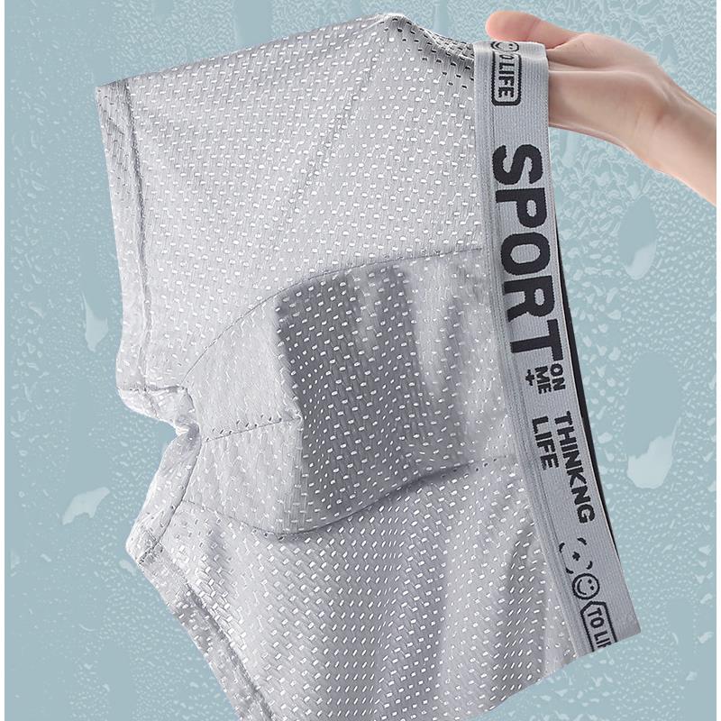 5pcs Men's Sexy Ice Silk Mesh  – обзор и цена Mesh Sport Boxer