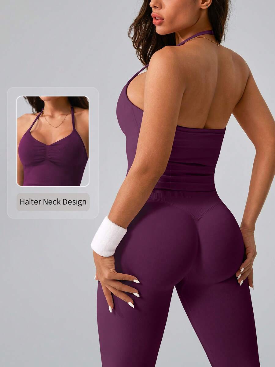 Womens Ribbed Elastic Halter N – обзор и цена Tank Top Ribbed