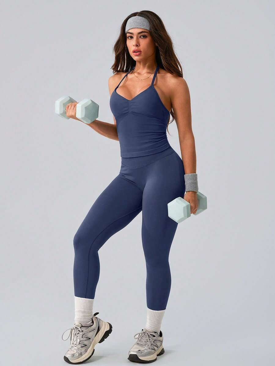 Womens Ribbed Elastic Halter N – обзор и цена Tank Top Ribbed