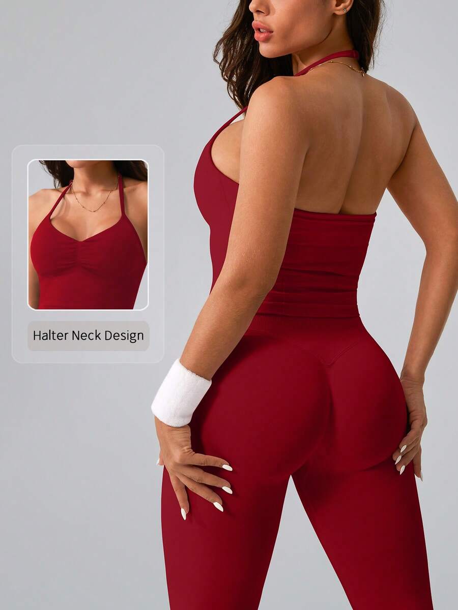 Womens Ribbed Elastic Halter N – обзор и цена Tank Top Ribbed