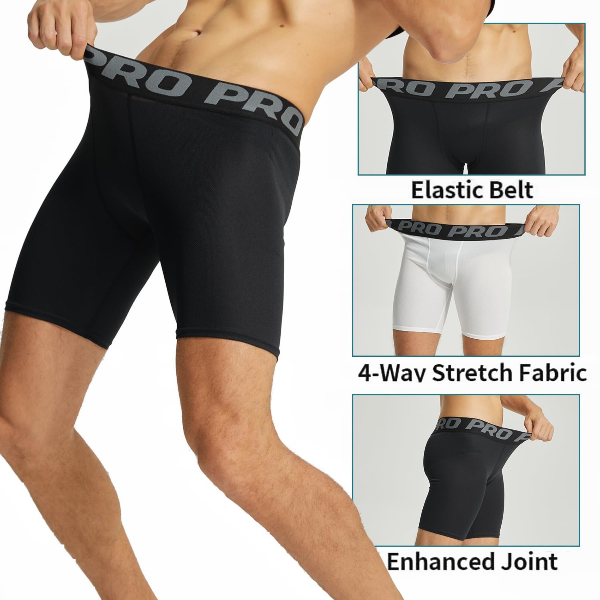 3 Pack Mens Compression Shorts – обзор и цена Performance Boxer Sport