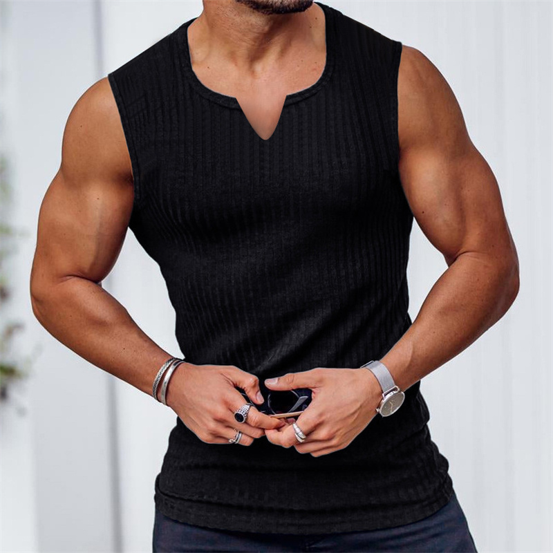 2024 Summer new men V-neck Ves – обзор и цена Undershirt Crew Neck