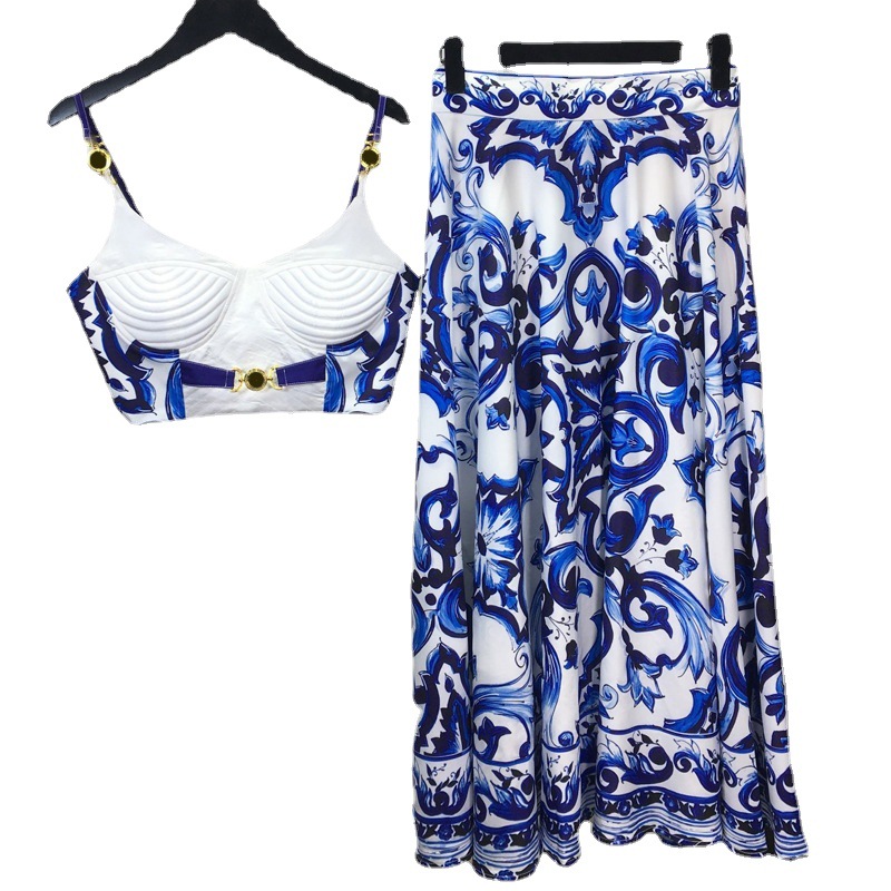 Summer Bohemain Blue And White – обзор и цена Suspender Tank Top