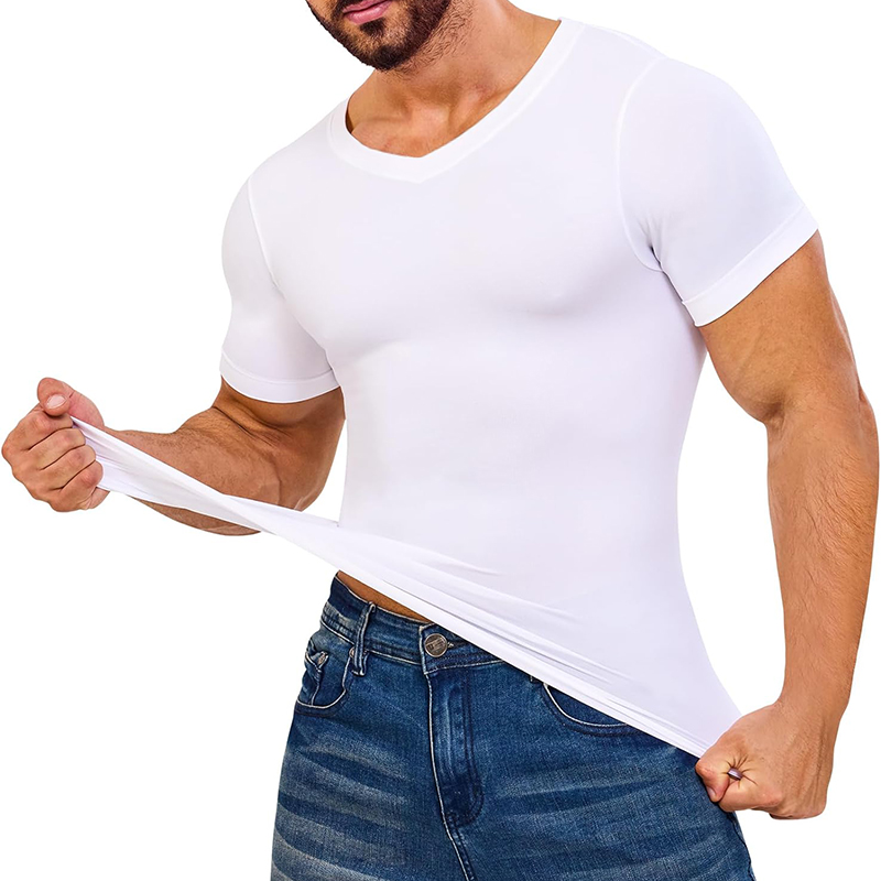 Men V Neck Compression Shirts  – обзор и цена Undershirt Crew Neck