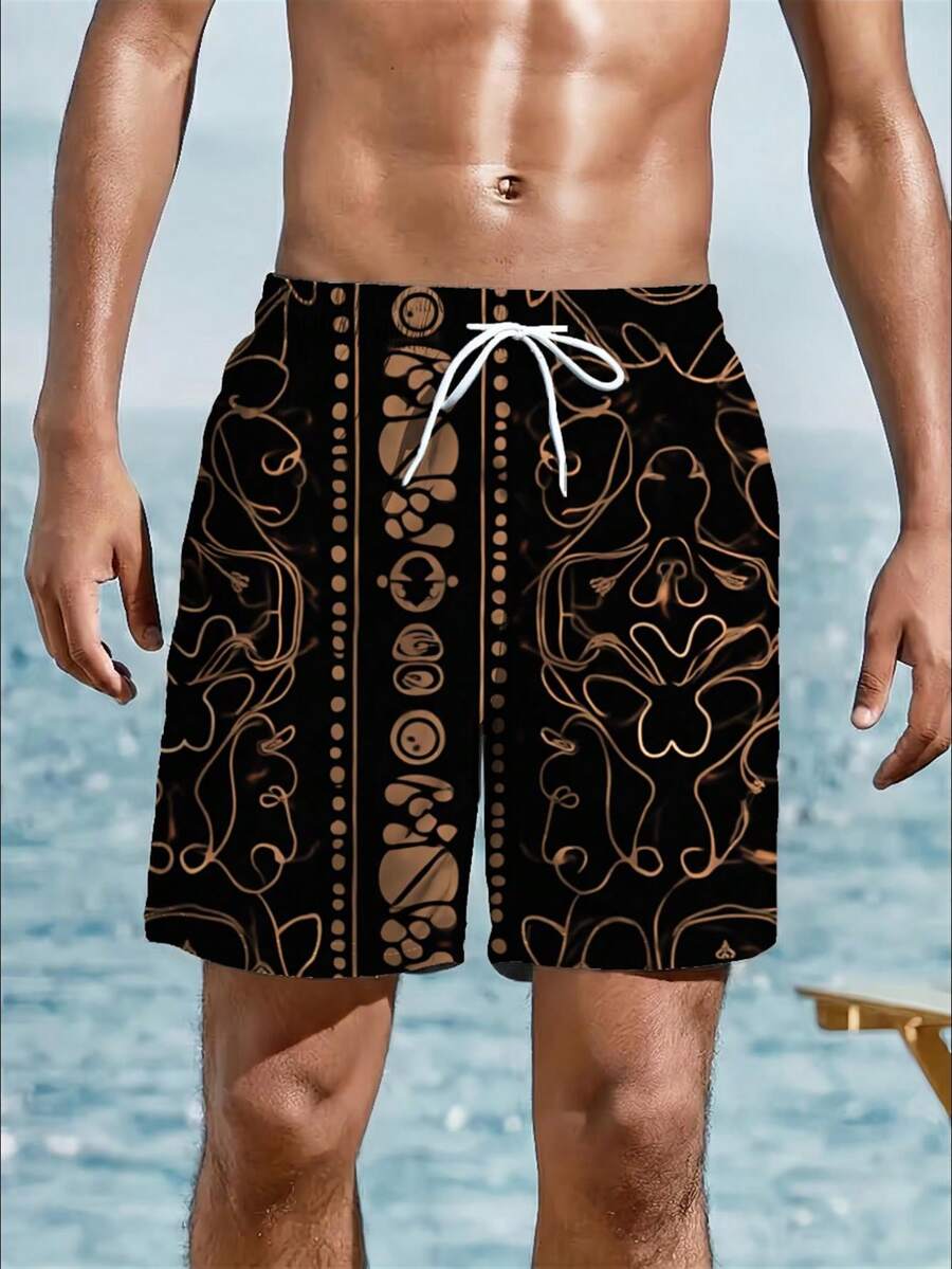 Mens Abstract Geometric Print  – обзор и цена Trunk Breathable Men