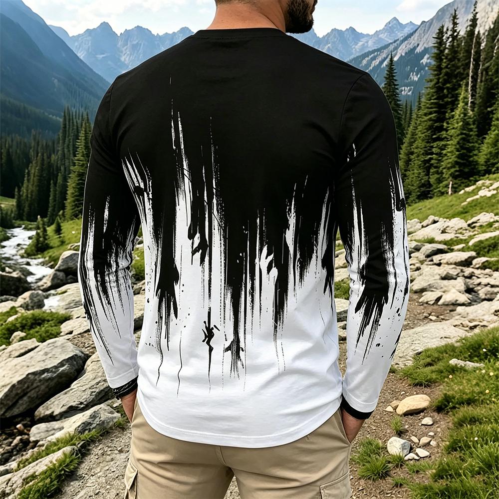 Men's Gradient Ink Splash Long – обзор и цена Base Layer Top